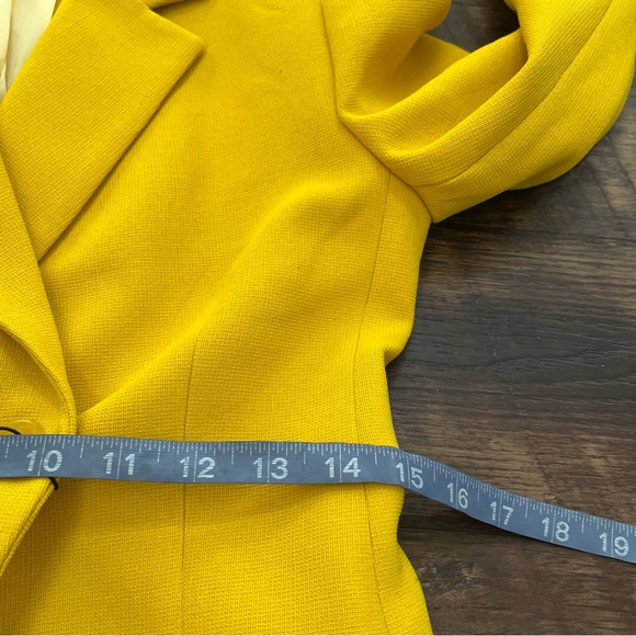NWT Zara 227628 double breasted yellow gold blazer jacket career XS *READ - Picture 10 of 14